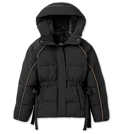 UGG Women's Renly Relaxed-Fit Hooded Neck Puffer Jacket - Black