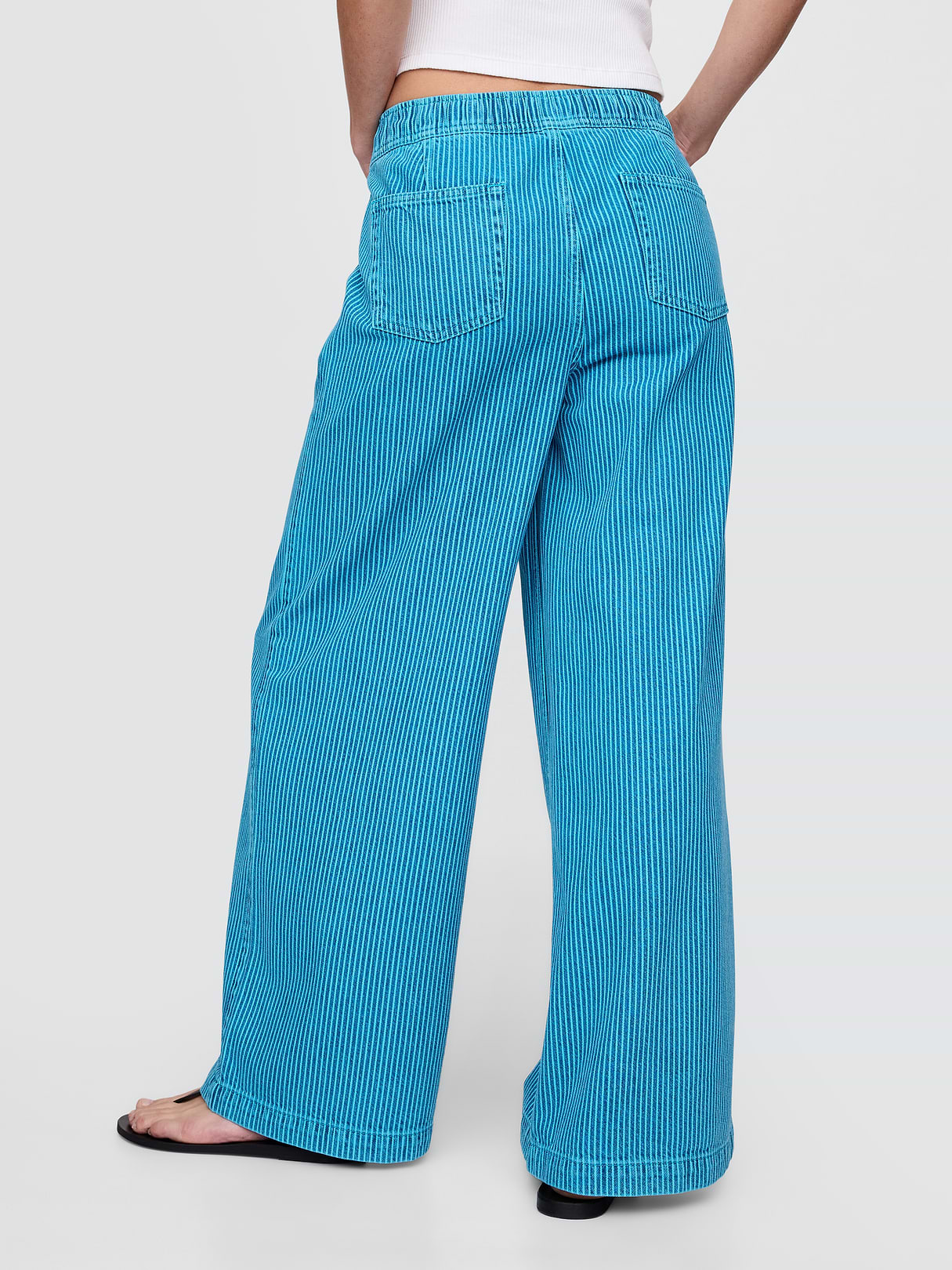 Mid Rise UltraSoft Easy Baggy Jeans - Cyan blue