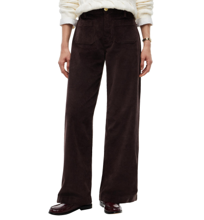 Tommy Hilfiger Women's Corduroy Wide-Leg Pants - Deep Burgundy