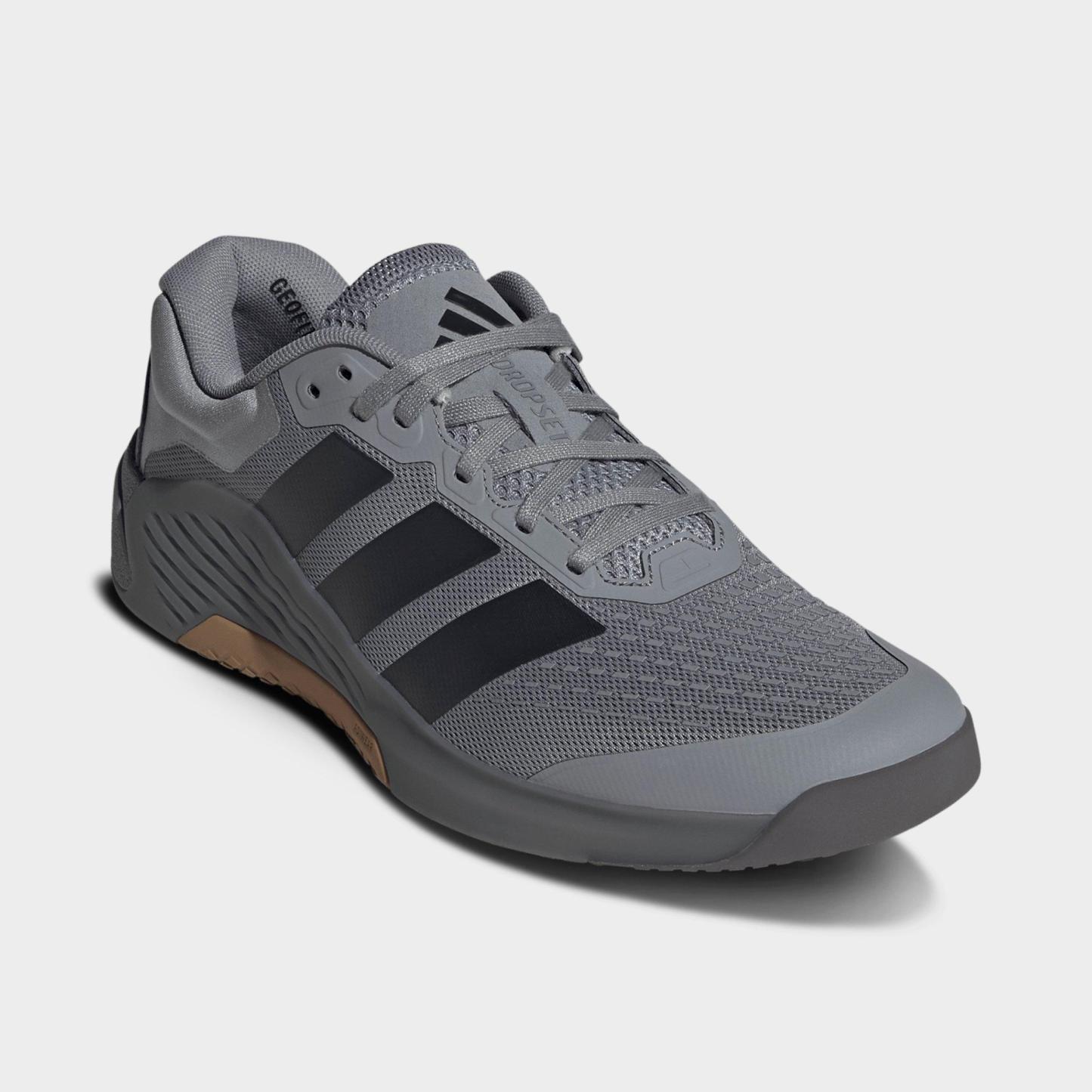 Men's adidas Dropset 4 Training Shoes - Grey/Carbon/Grey - Both shoes facing left