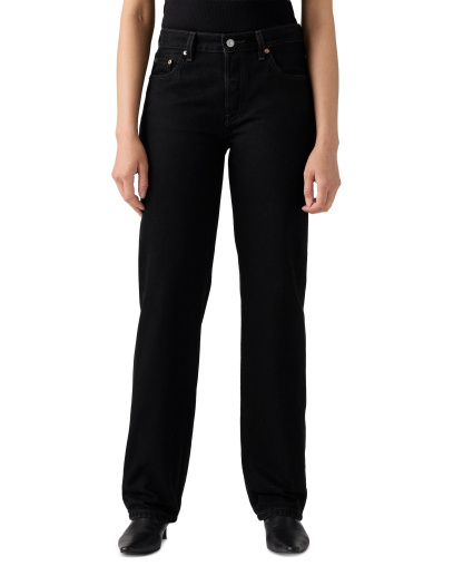 Levi's Premium Women's 501 90's Mid-Rise Straight-Fit Jeans 30" - Rinsed Blacktop