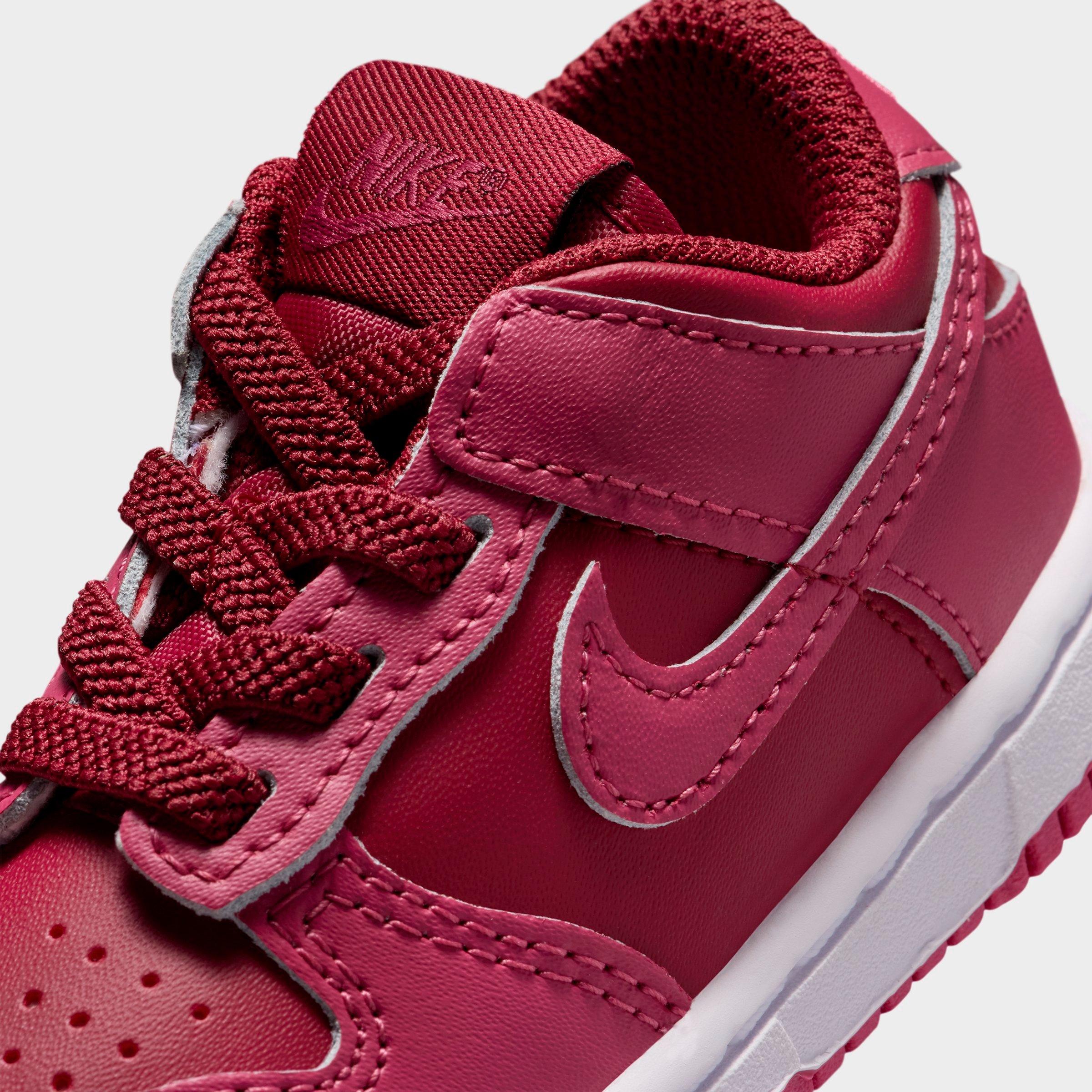 Kids' Toddler Nithtke Dunk Low Casual Shoes - Team Red/Sweet Beet/White/Sweet Beet - Detail shot
