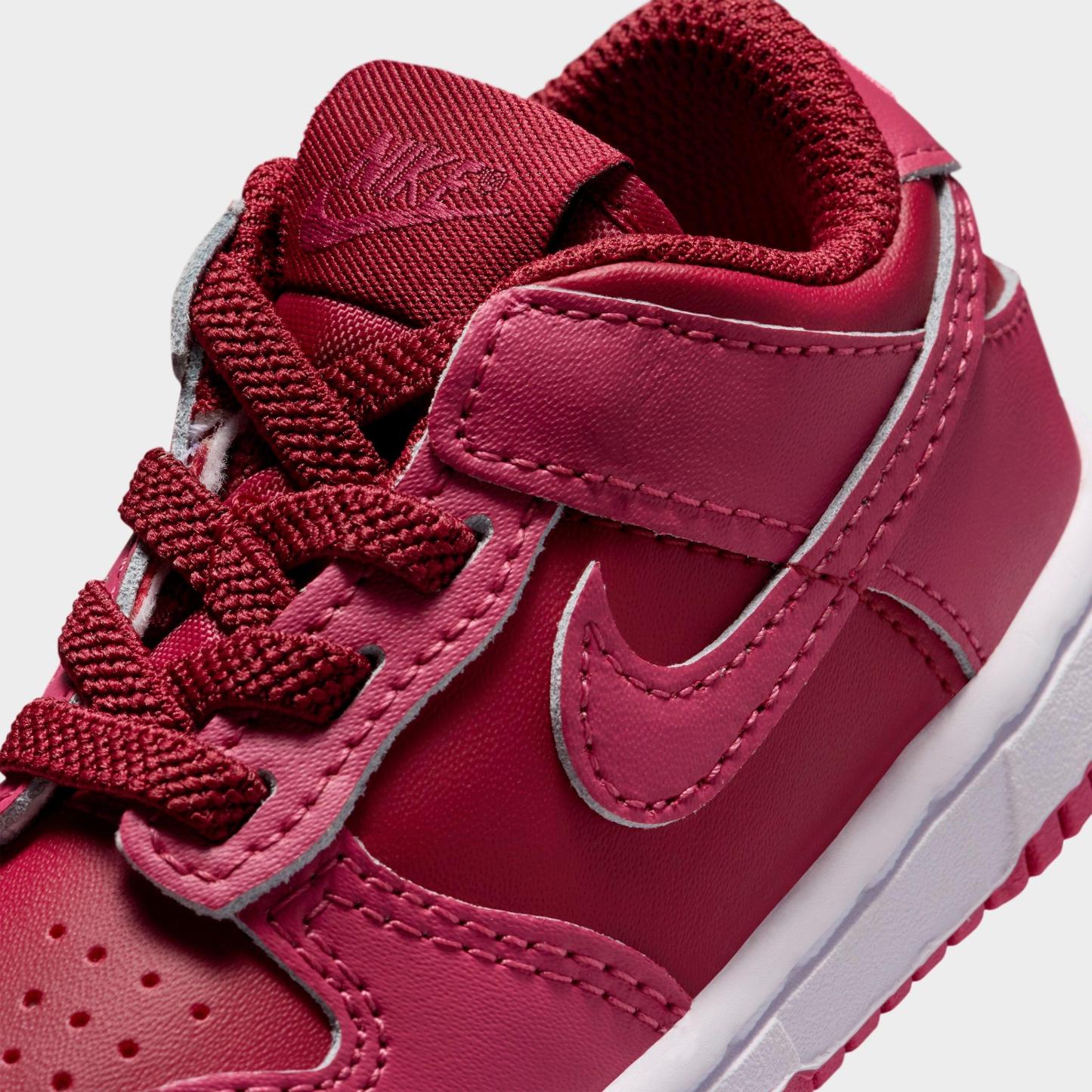 Kids' Toddler Nithtke Dunk Low Casual Shoes - Team Red/Sweet Beet/White/Sweet Beet - Detail shot