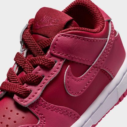 Kids' Toddler Nithtke Dunk Low Casual Shoes - Team Red/Sweet Beet/White/Sweet Beet - Detail shot