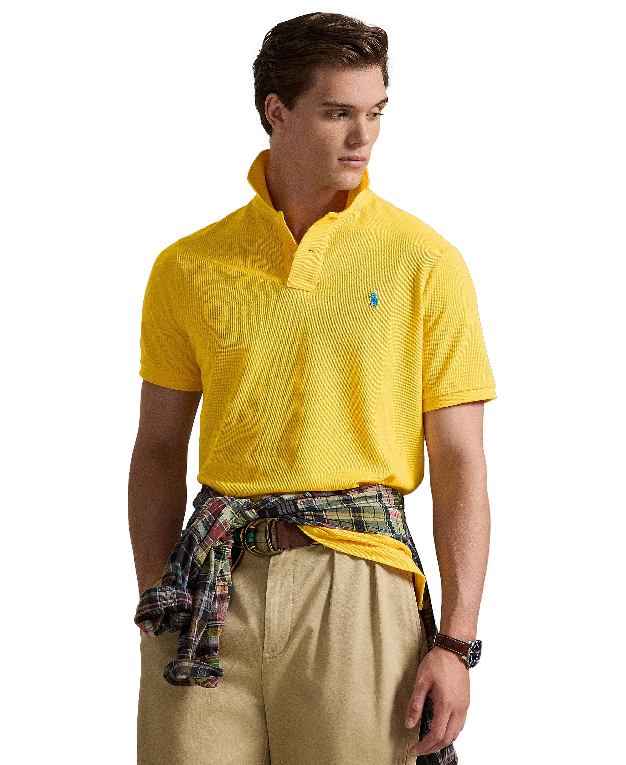 Polo Ralph Lauren Men's Classic-Fit Mesh Polo Shirt - Yellow Fin