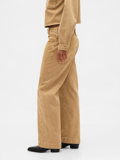 Low Rise Drawcord '90s Loose Jeans - Mojave tan