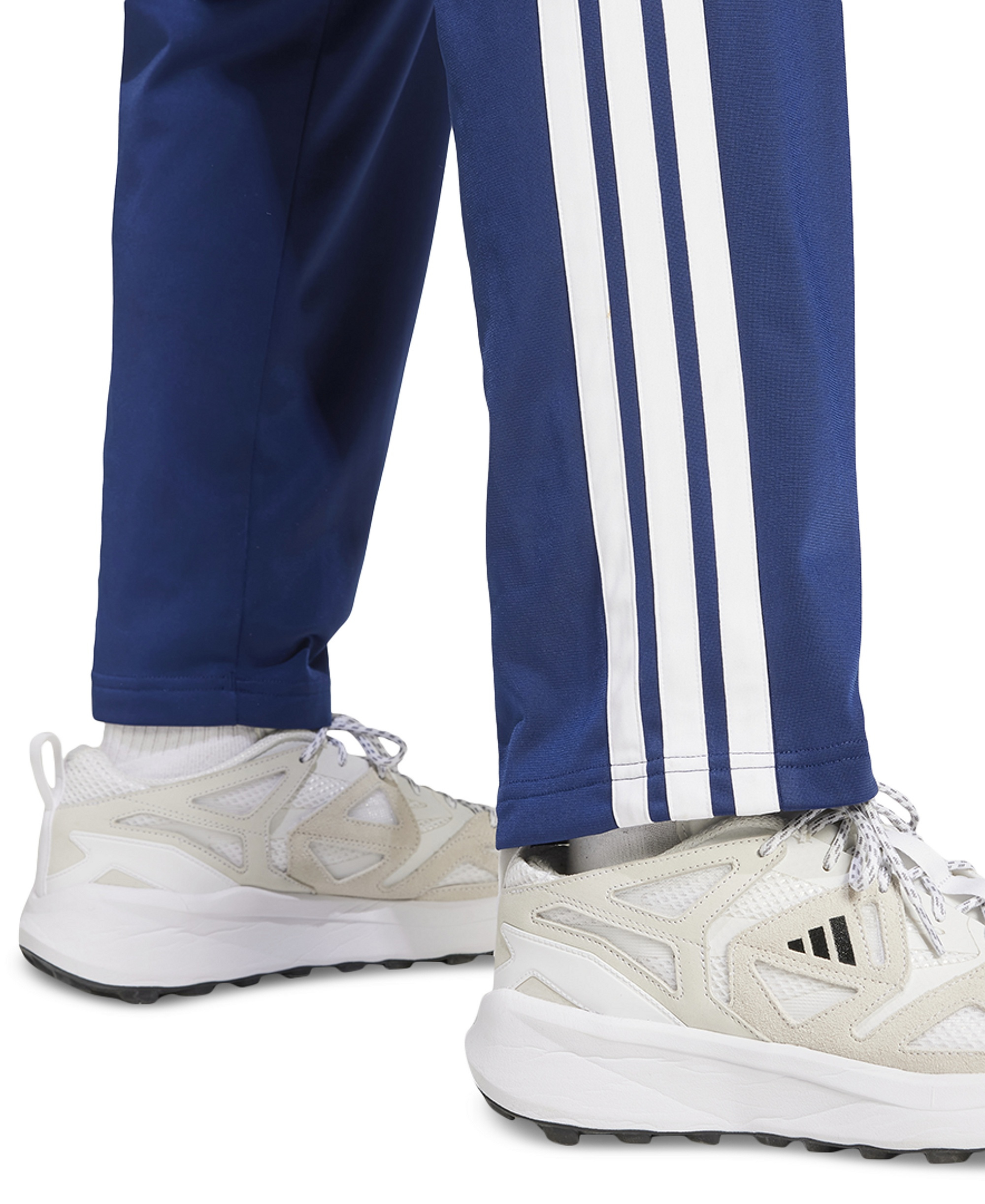 adidas Men's 3-Stripes Regular Open Hem Track Pants - Dark Blue