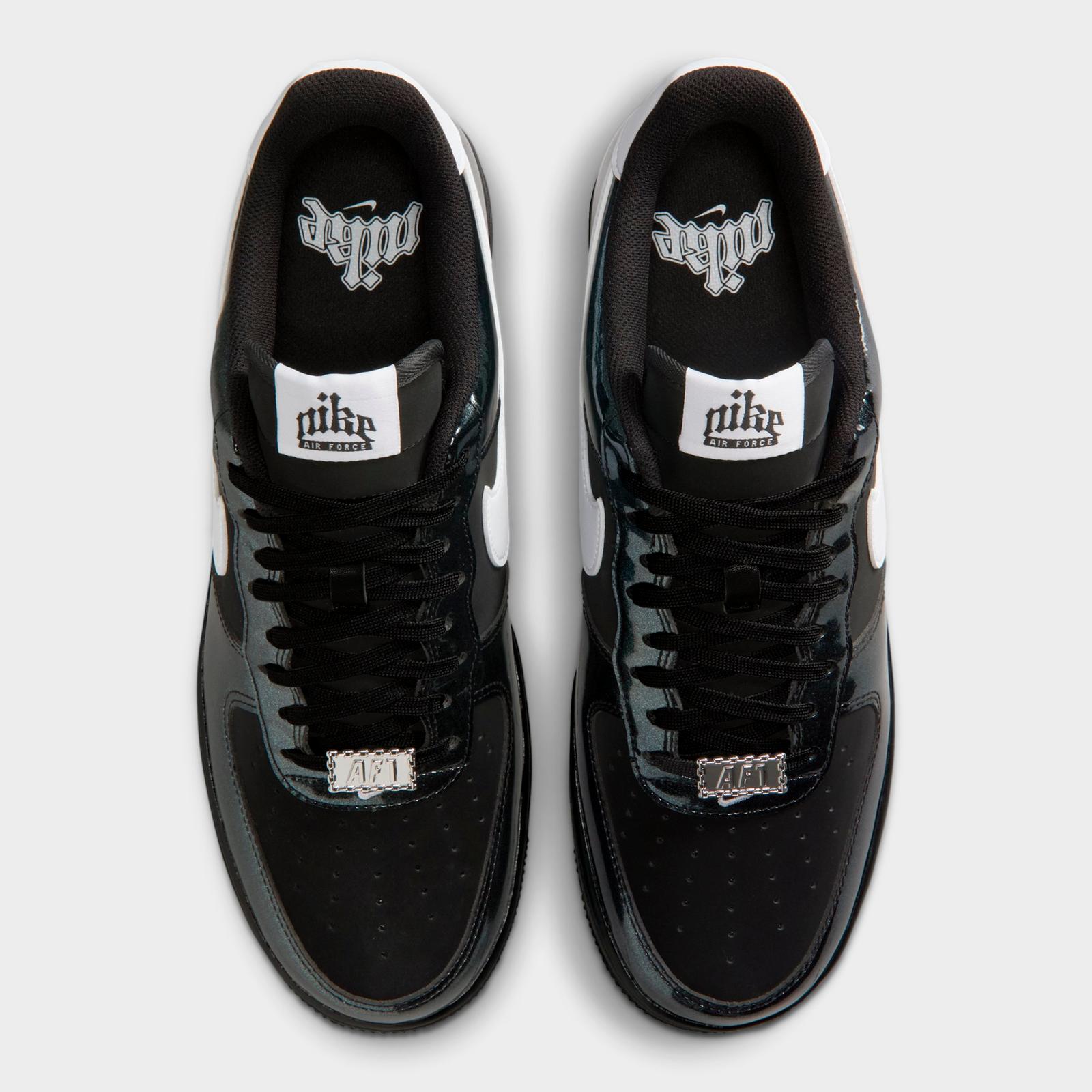 Men's Nike Air Force 1 '07 LV8 SE Glam Rock Casual Shoes - Black/White
