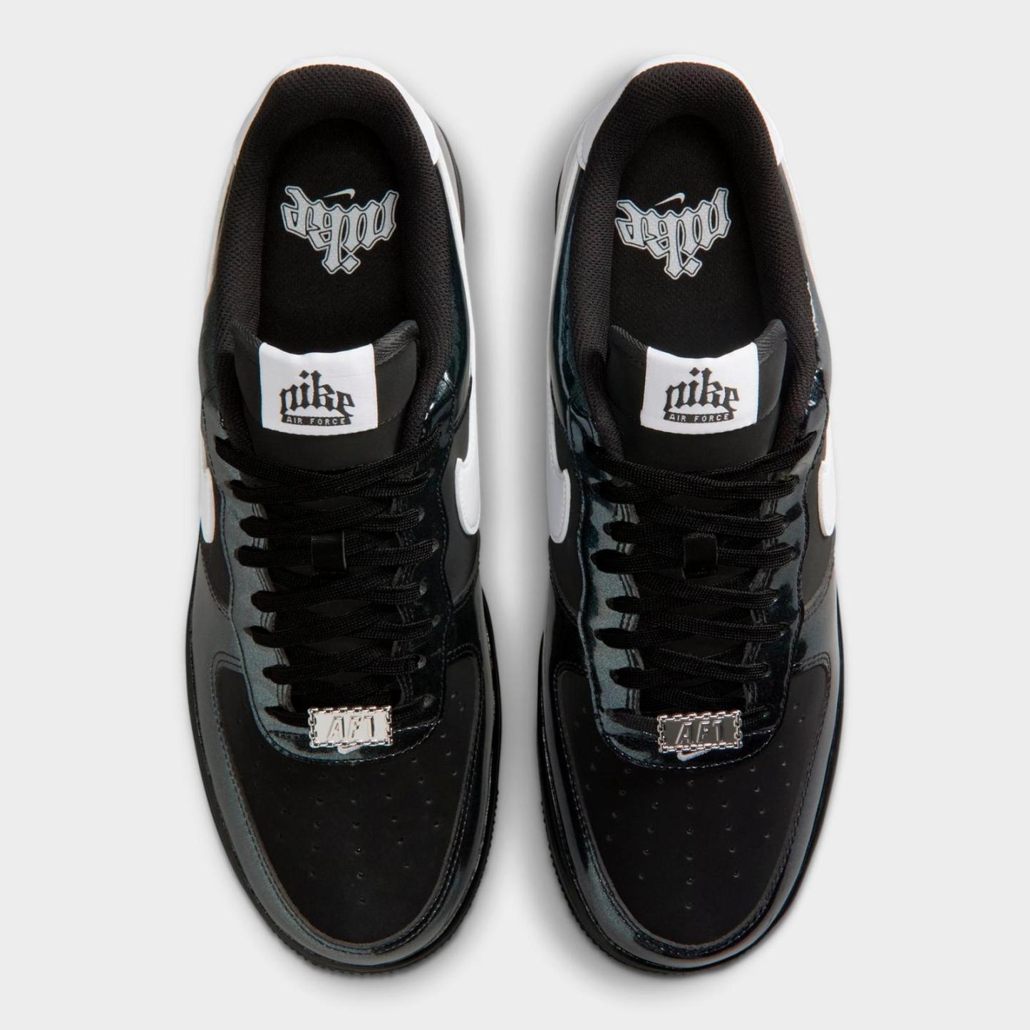 Men's Nike Air Force 1 '07 LV8 SE Glam Rock Casual Shoes - Black/White