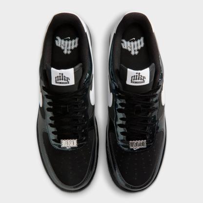 Men's Nike Air Force 1 '07 LV8 SE Glam Rock Casual Shoes - Black/White