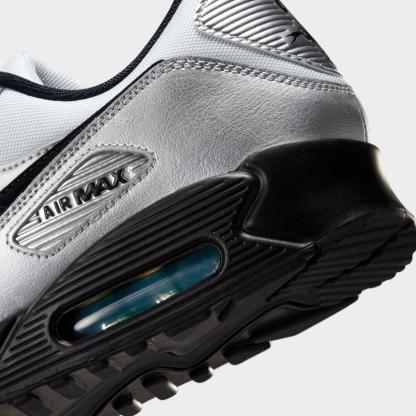 Men's Nithtke Air Max 90 Casual Shoes - Part 1 - Chrome/Gamma Blue/Black - Detail shot
