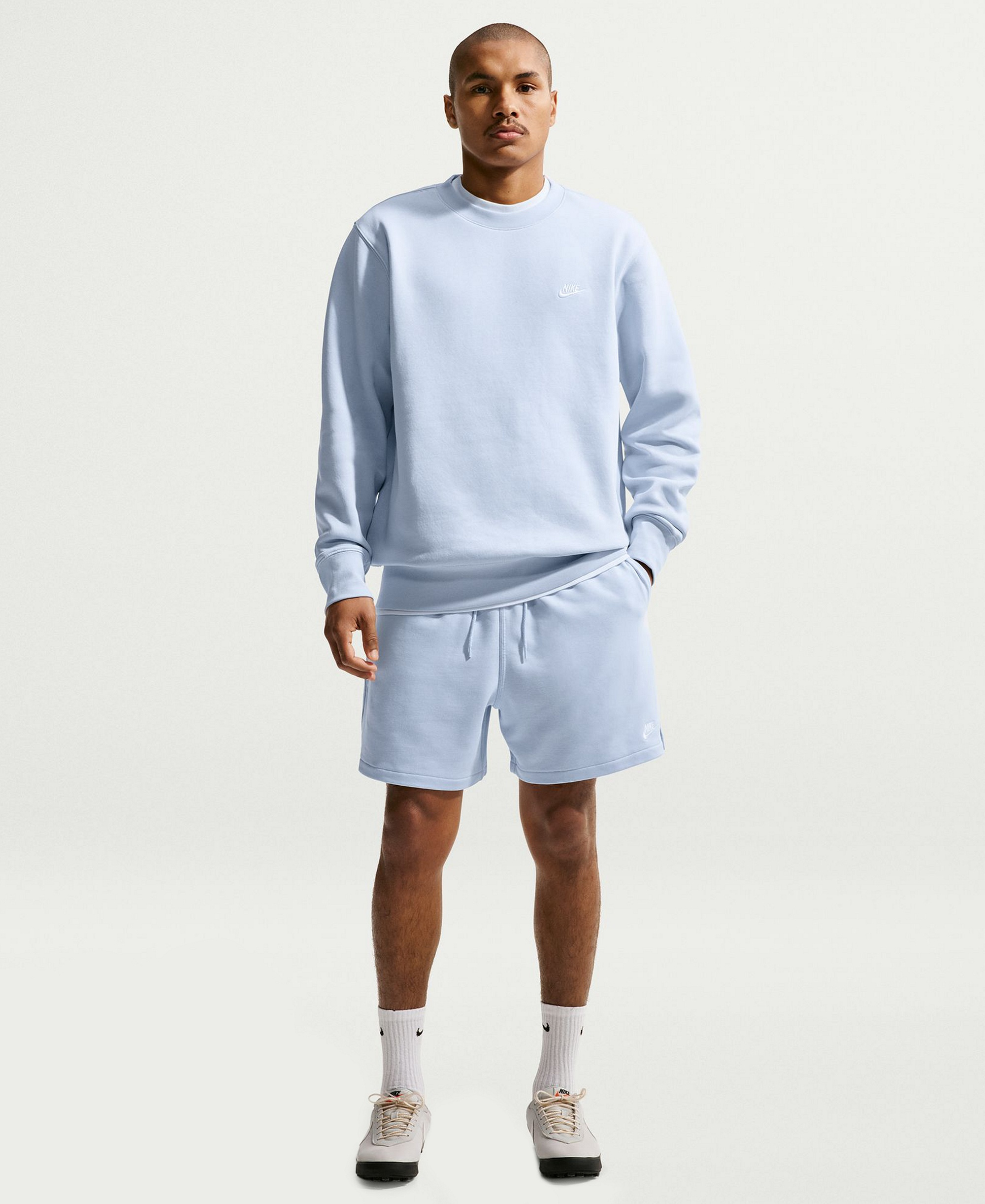 Nike Men's Club French Terry Flow Pull-On Shorts - Hydrogen Blue