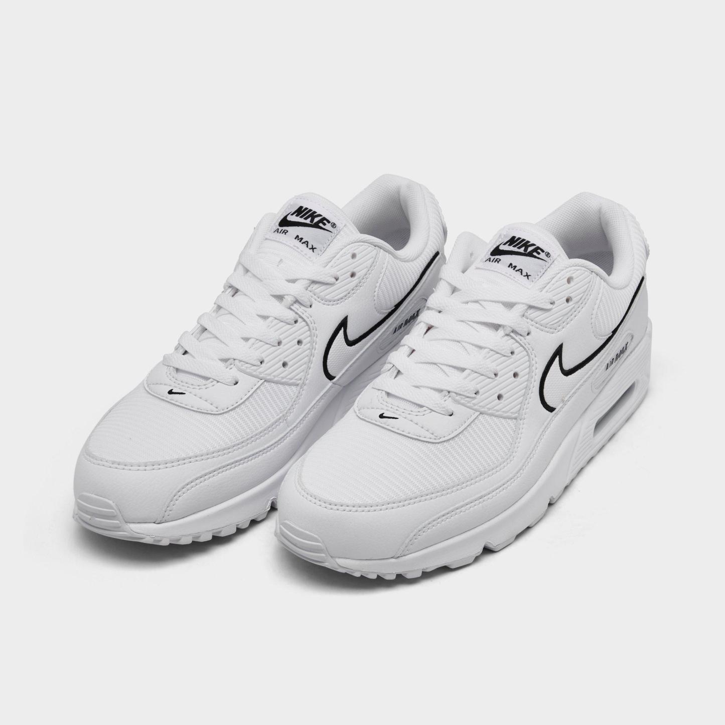 Men's Nithtke Air Max 90 Casual Shoes - Part 1 - White/Black - Both shoes facing left