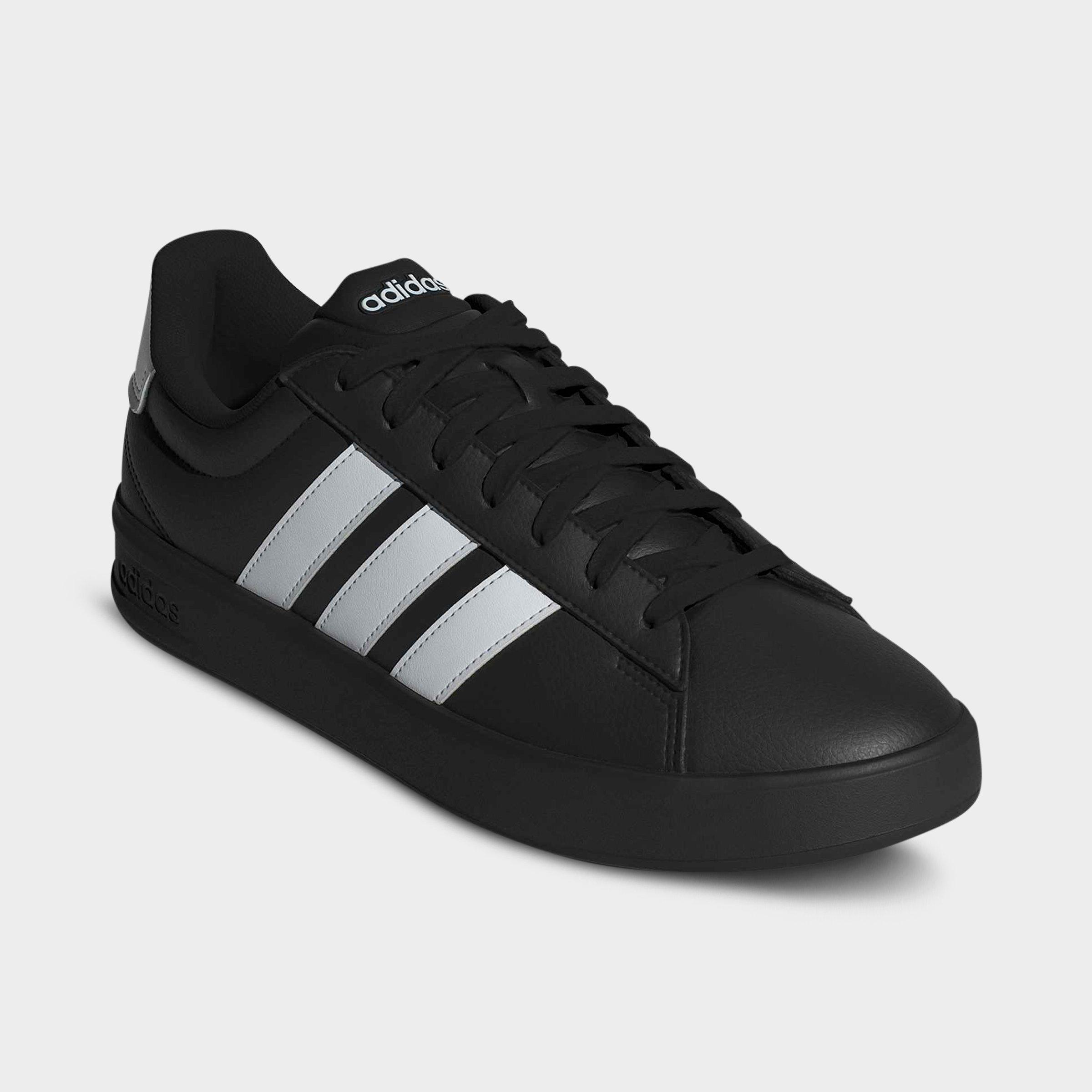 Men's adidas Grand Court 3.0 Casual Shoes - Core Black/Cloud White/Cloud White (IH1476-001) - Both shoes facing left
