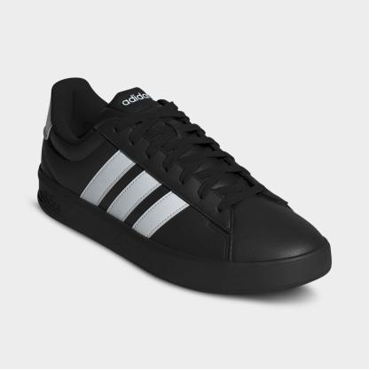 Men's adidas Grand Court 3.0 Casual Shoes - Core Black/Cloud White/Cloud White (IH1476-001) - Both shoes facing left