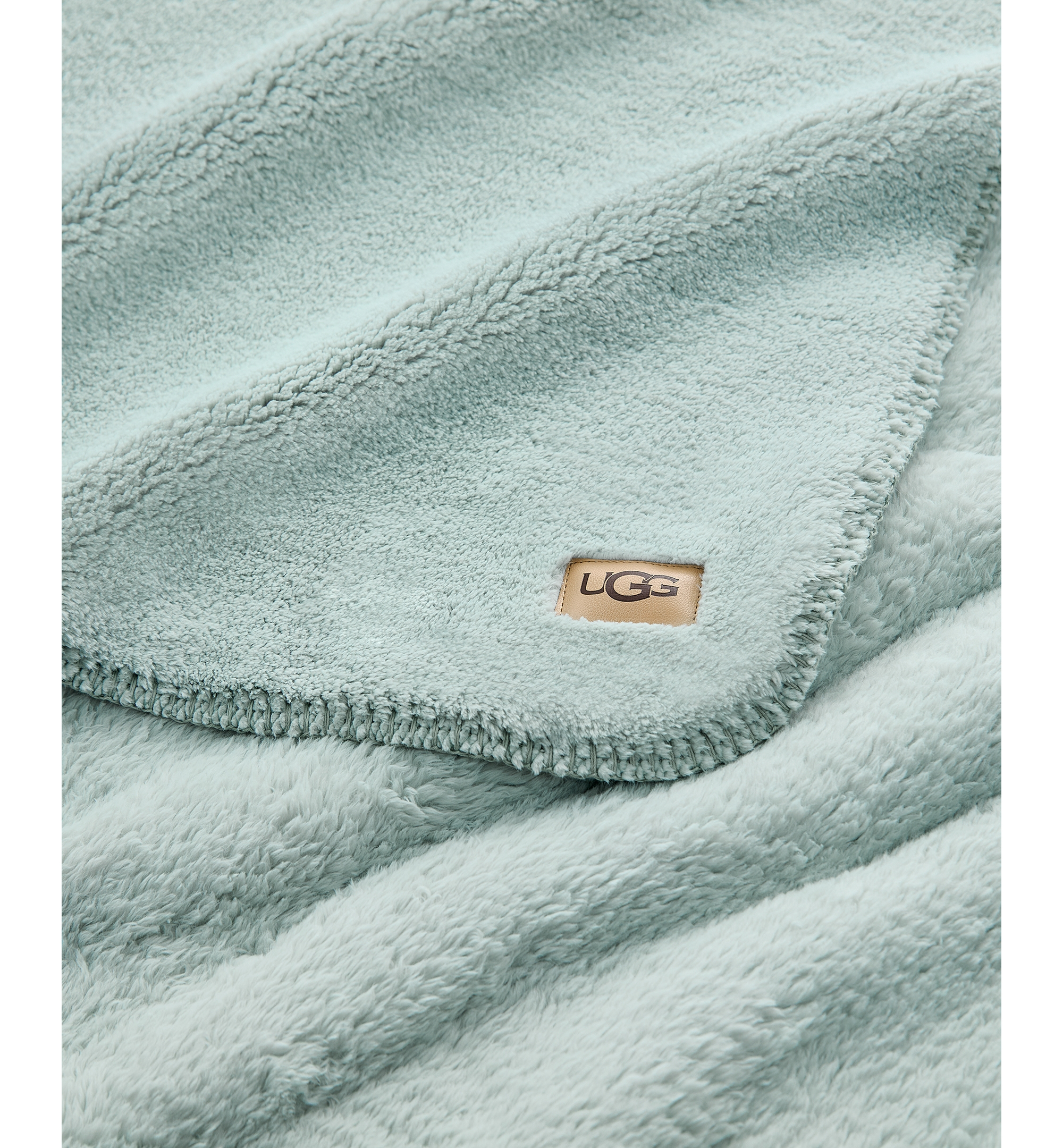 UGG® Saige Plush Throw, 50" x 70" - Sky Grey