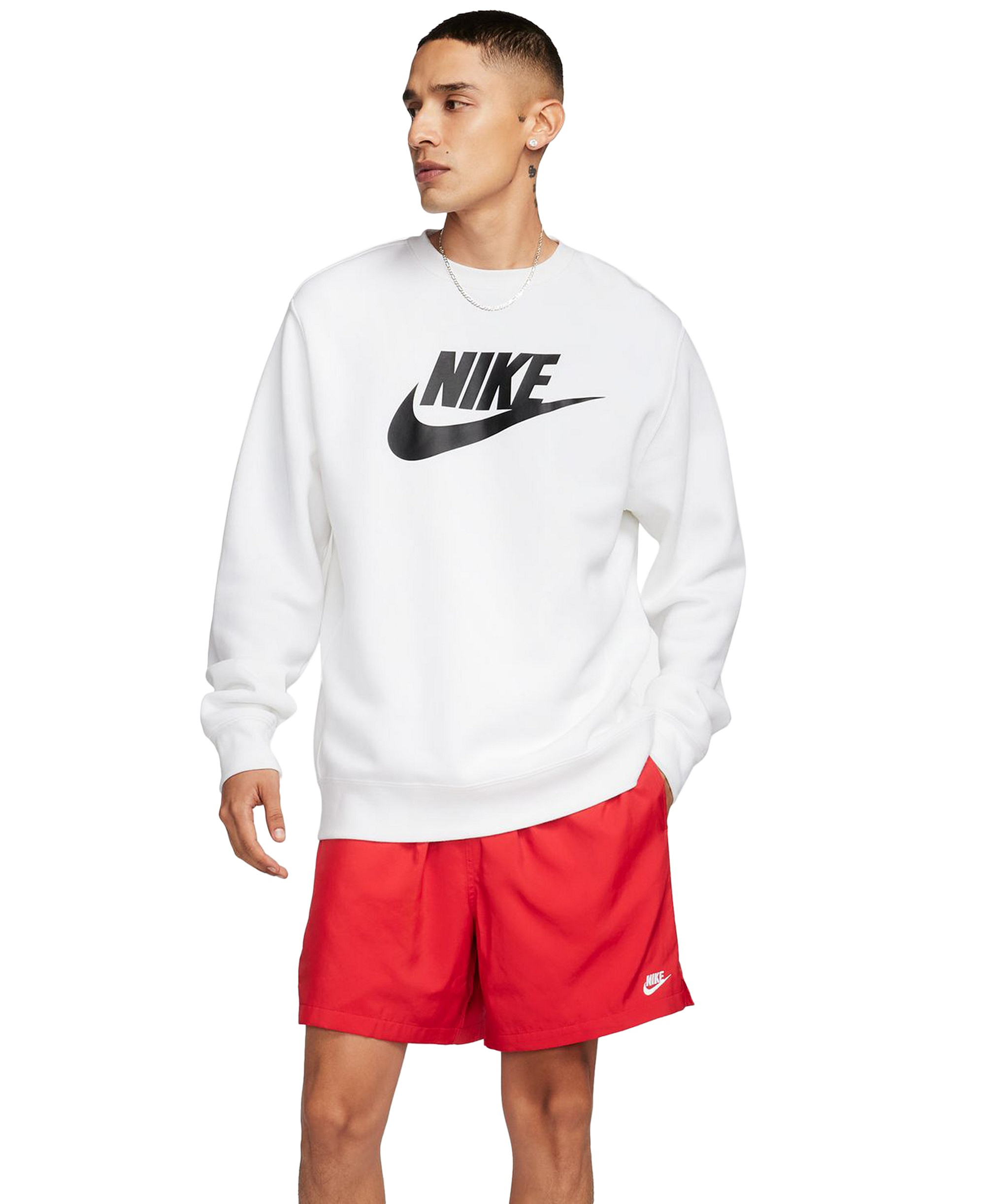 Nike Men's Club Flow Relaxed-Fit Drawstring Shorts - University Red