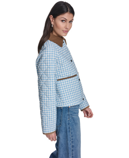 Levi's Women's Diamond Quilted Jacket - Light Blue/White