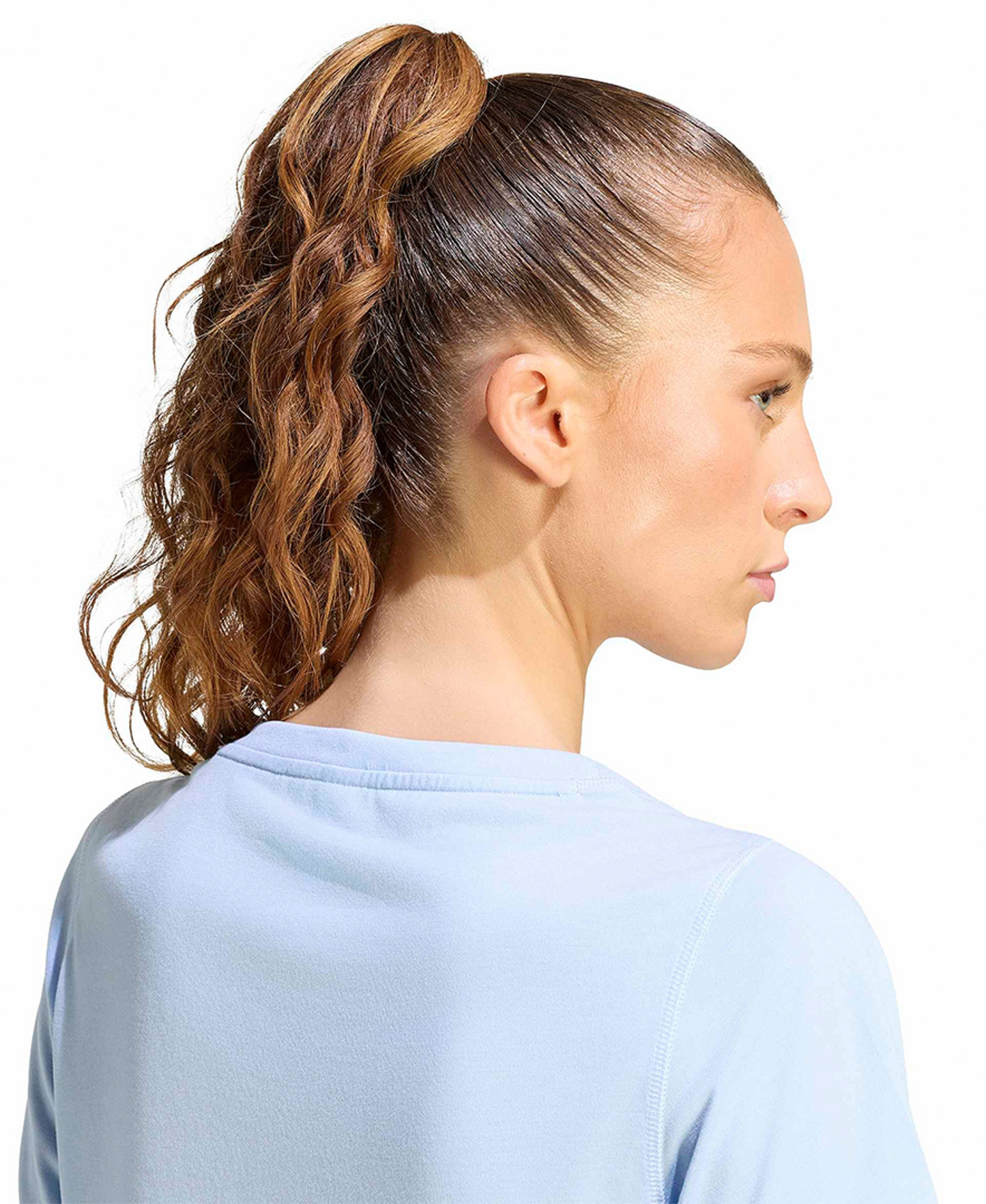 adidas Women's Workout Essentials Seamless Scoop Neck T-Shirt - Glow Blue