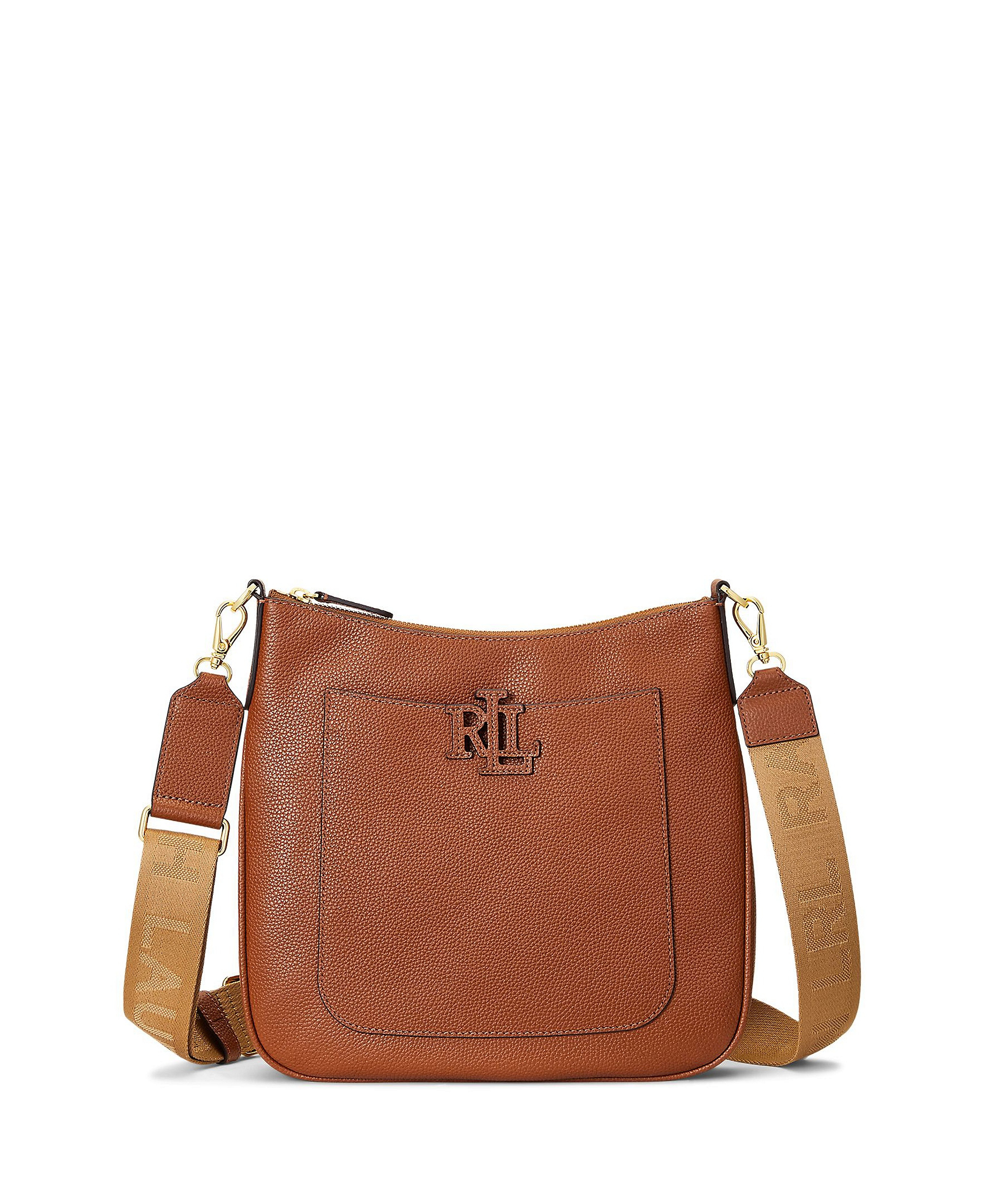 Lauren Ralph Lauren Cameryn Pebbled Leather Small Crossbody - Lauren Tan