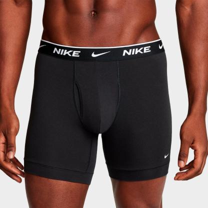 Men's Nike Stretch Cotton Boxer Briefs (3-Pack) - Black/Black/Black (KE1167-001)