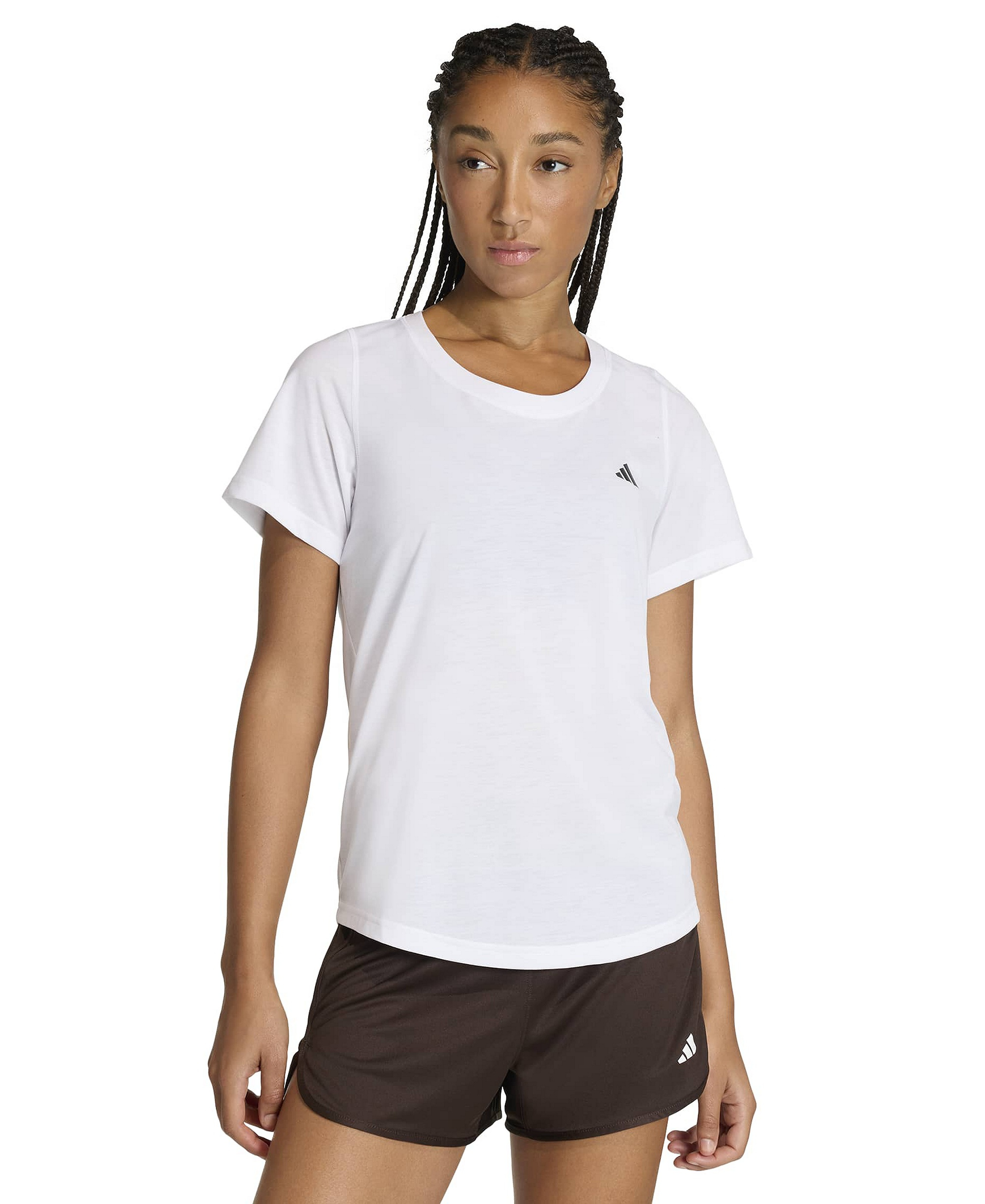 adidas Women's Workout Essentials Seamless Scoop Neck T-Shirt - White