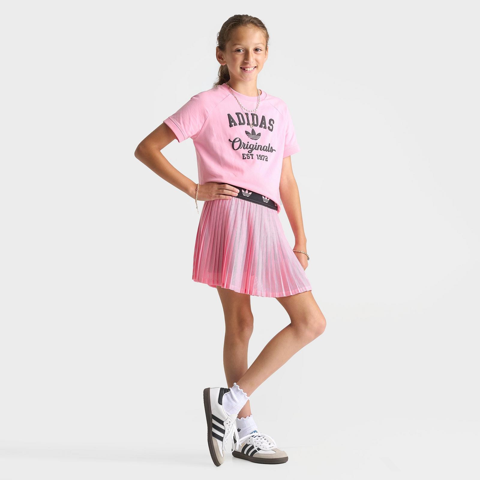 Girls' Big Kids' adidas Originals Pleated Skort - Light Pink - view 2