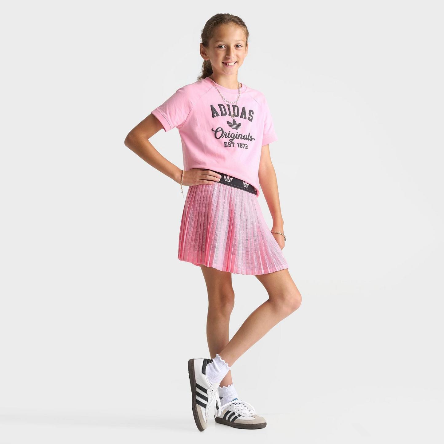 Girls' Big Kids' adidas Originals Pleated Skort - Light Pink - view 2