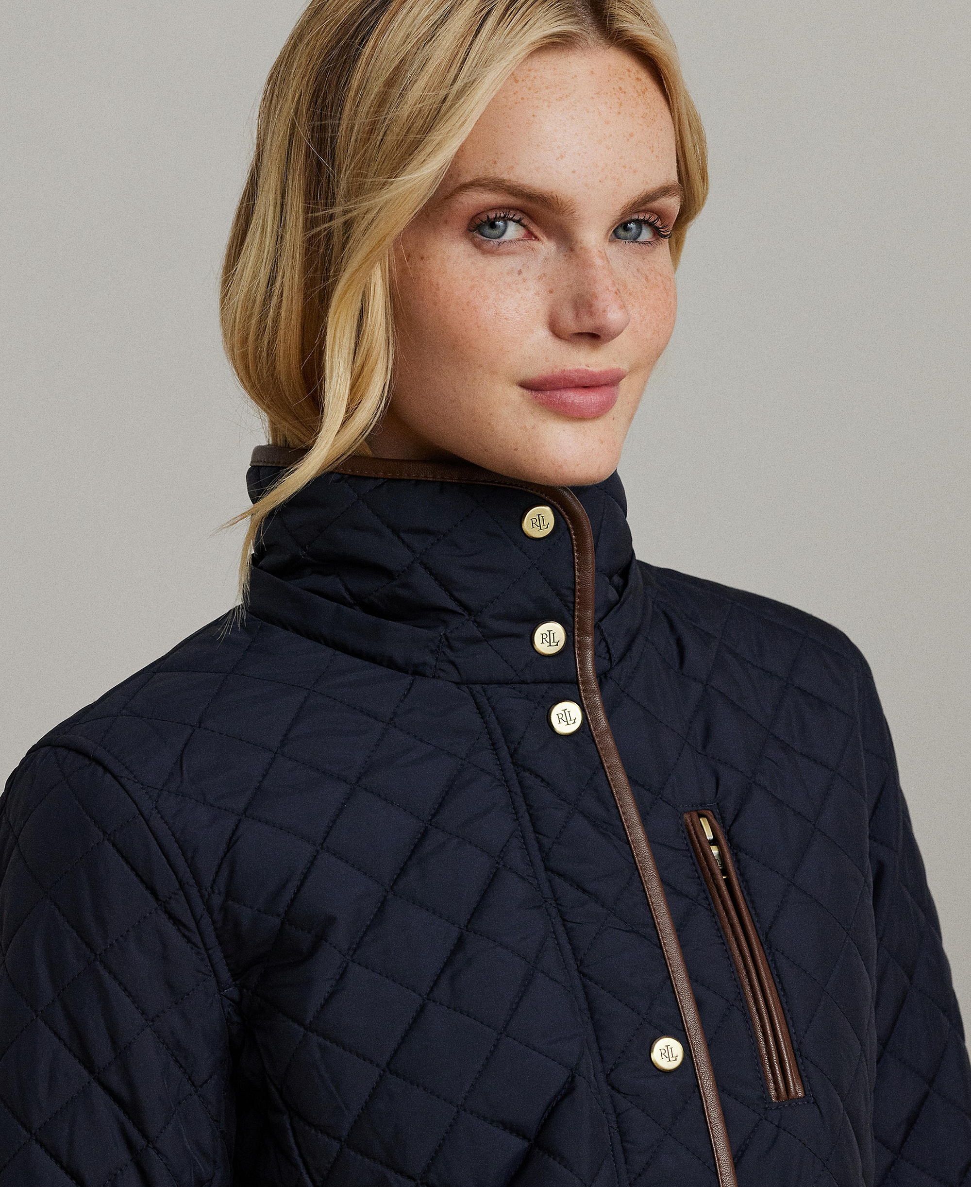 Lauren Ralph Lauren Women's Hooded Quilted Coat - Dark Navy