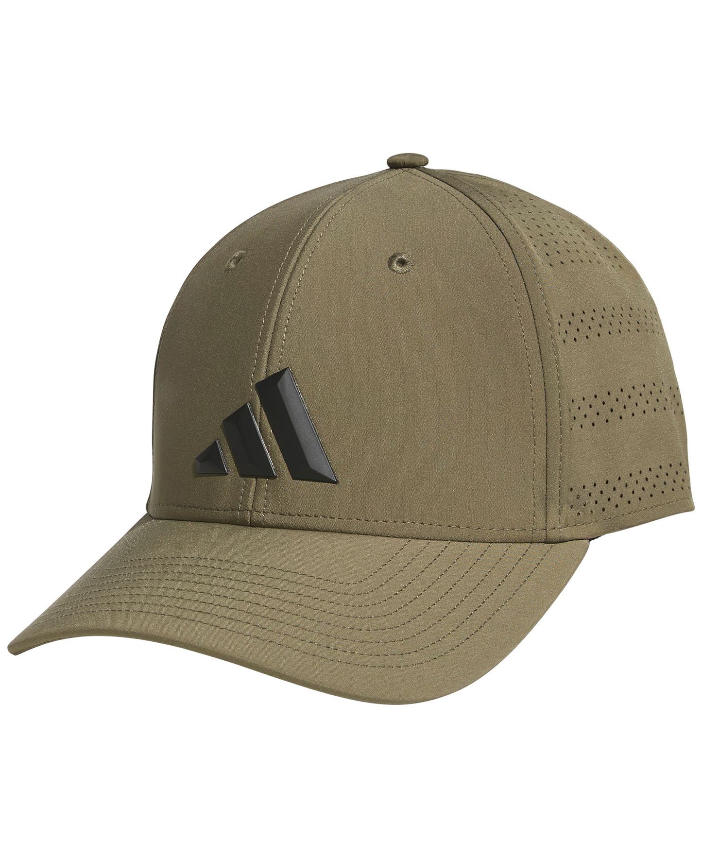 adidas Men's Game Day Stretch-Fit Hat - Olive Strata Green