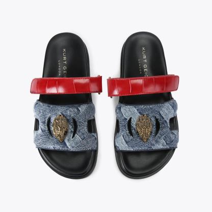 Kurt Geiger London Eagle Cut Out Sandal - Blue - view 3