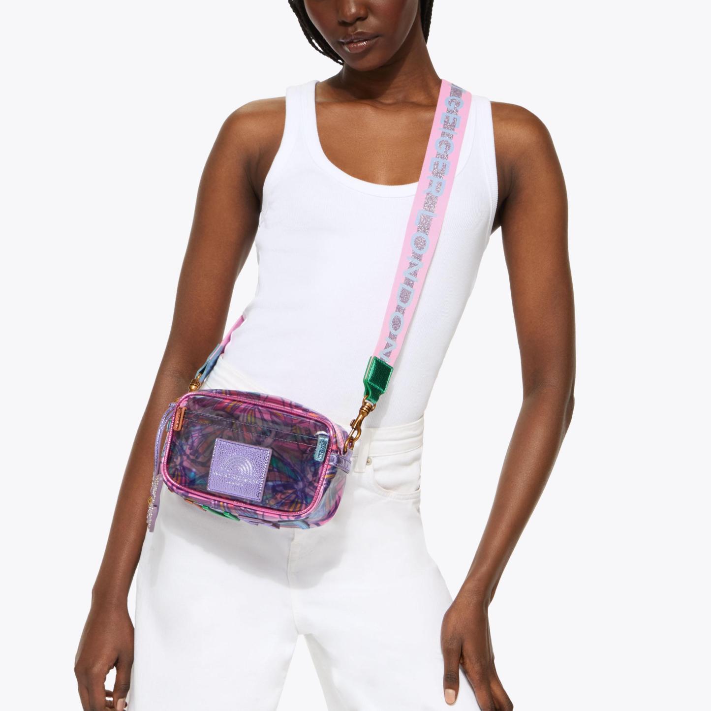 Kurt Geiger London Small Vinyl Southbank Camera Bag - Purple - view 2