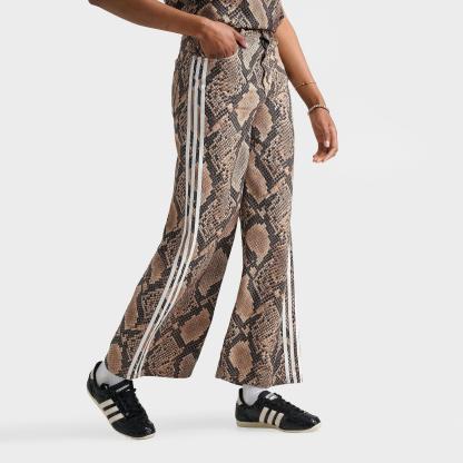 Women's adidas Originals Snake Print Denim Loose Pants - Linen/Magic Beige - view 3