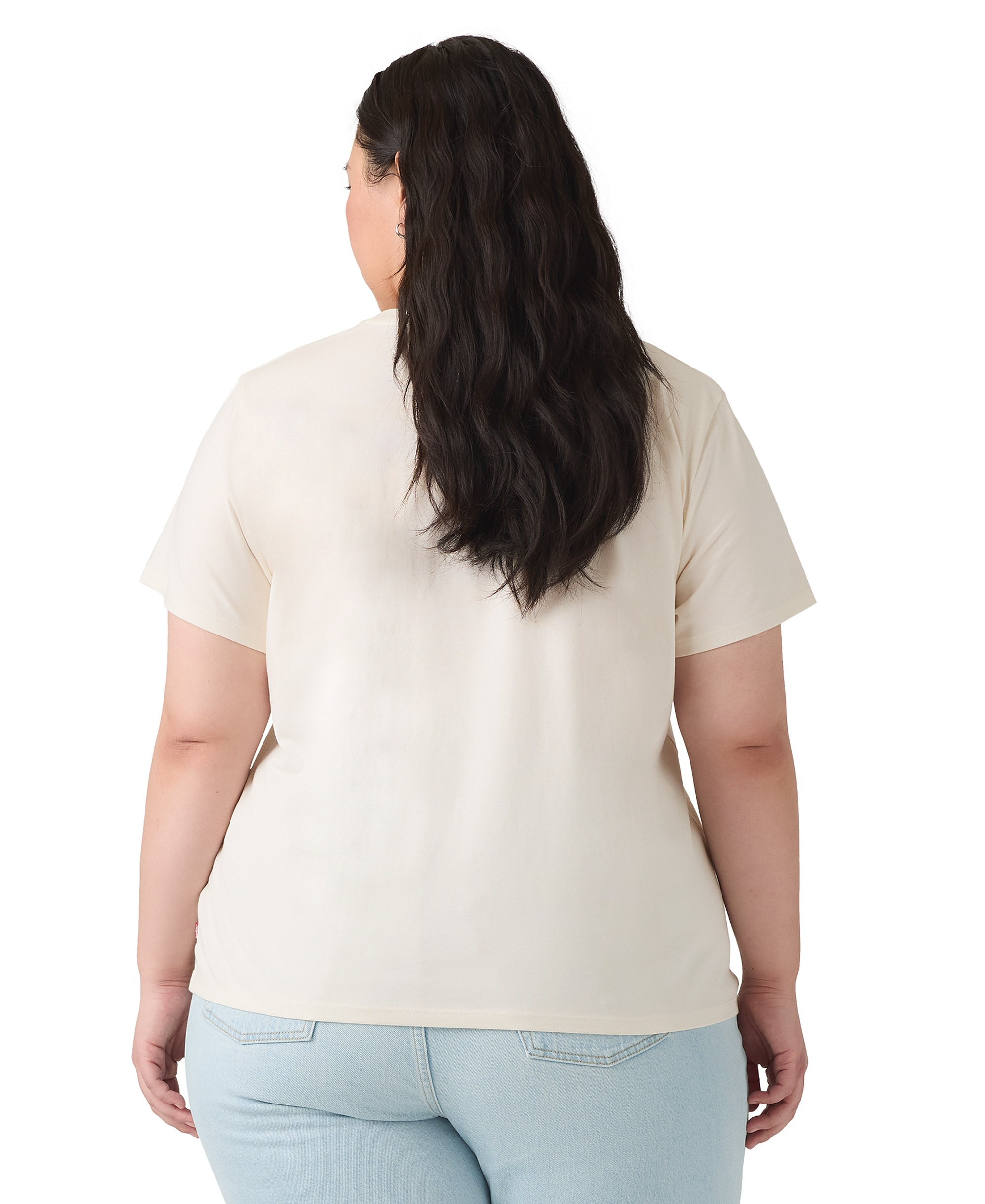 Levi's Trendy Plus Size Perfect Logo Cotton T-Shirt - Pl Levis Denim Boots Egret