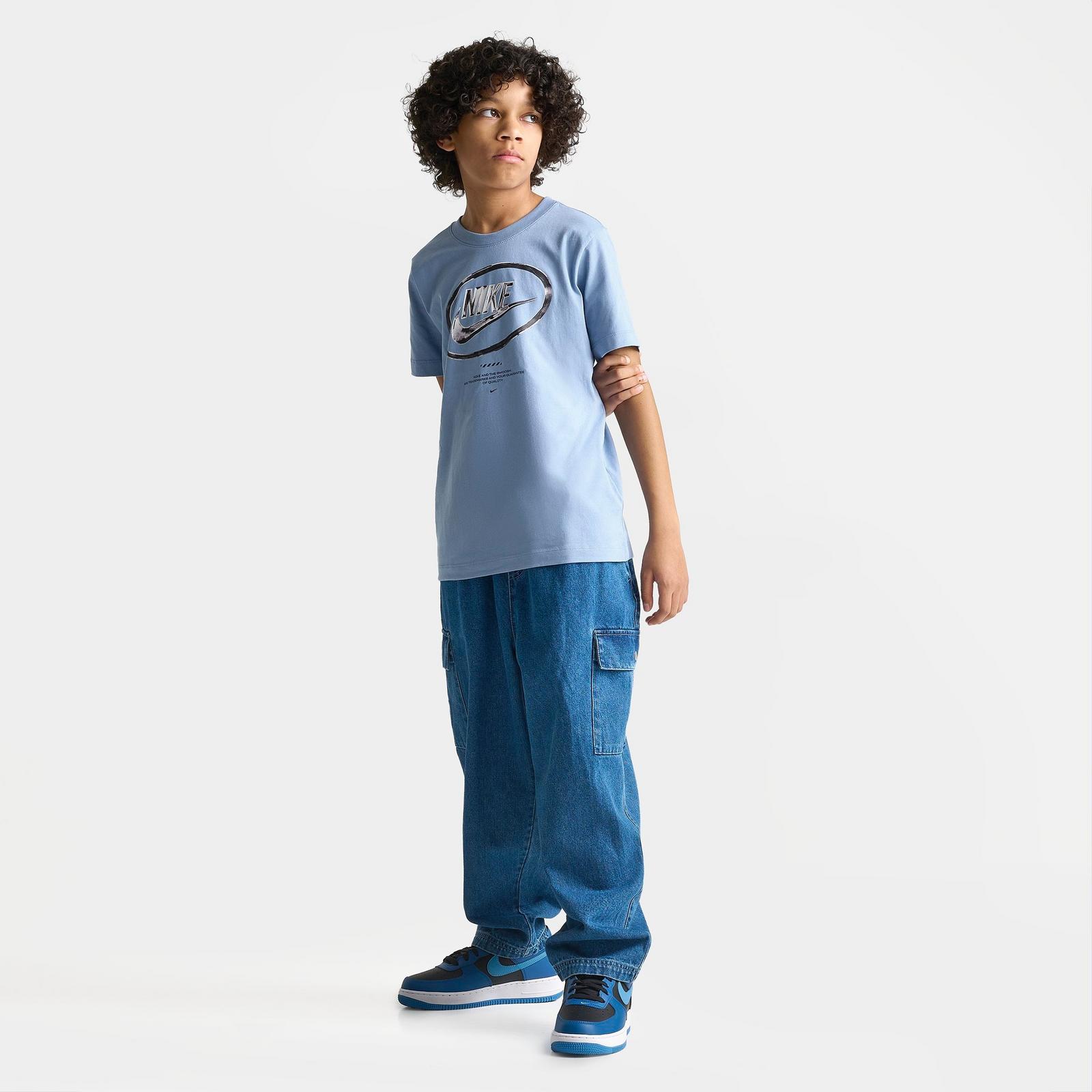 Big Kids' Nike Sportswear Futura Chrome T-Shirt - Work Blue