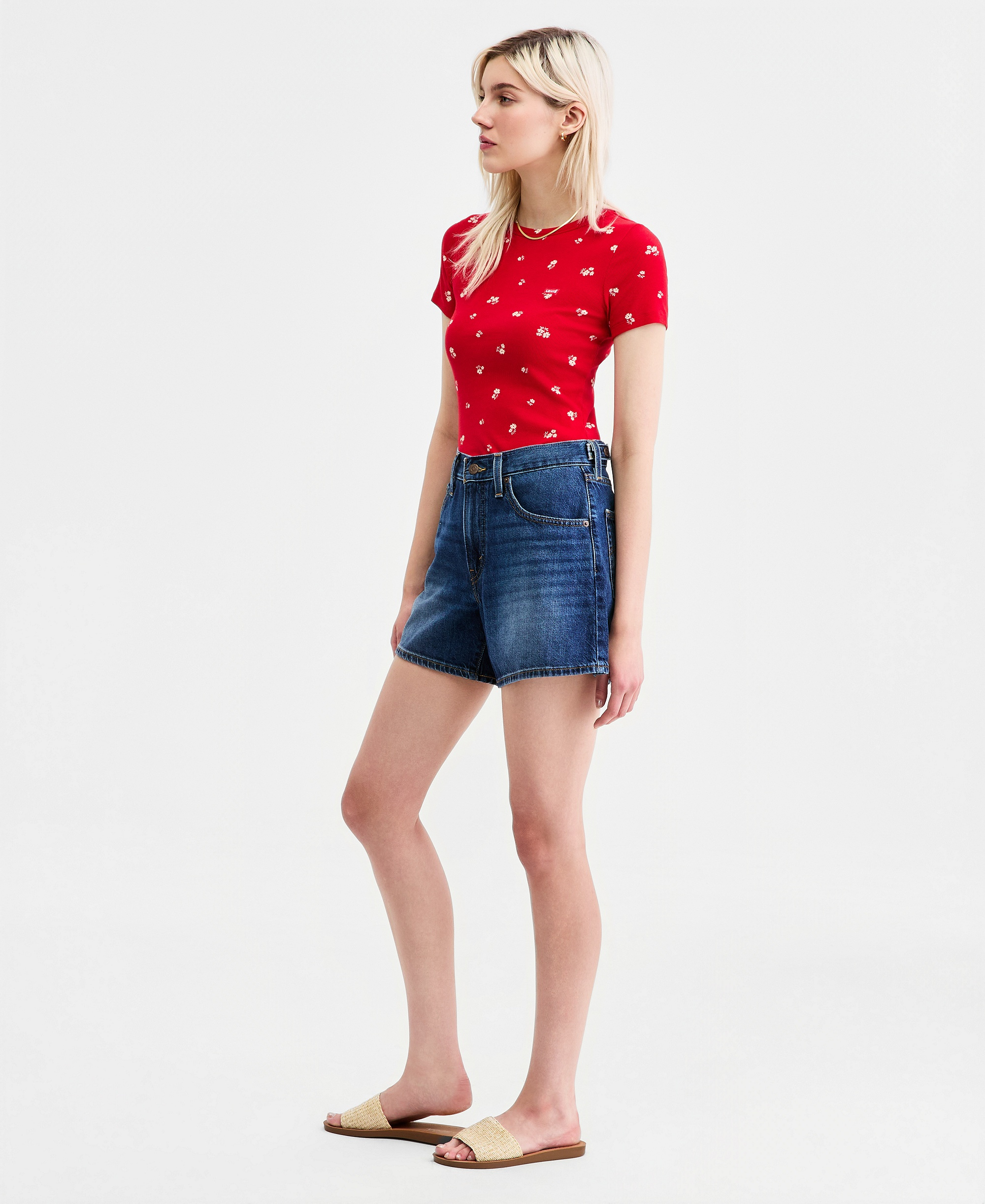 Levi's Women's Cotton Cinch-Waist Denim Shorts - Kiss Goodbye Short