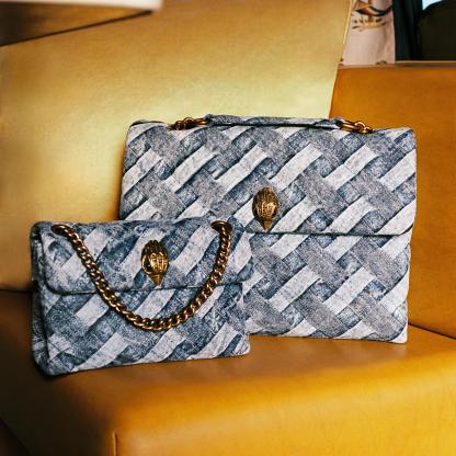 Kurt Geiger London Mini Denim Kensington Bag - Blue - view 7