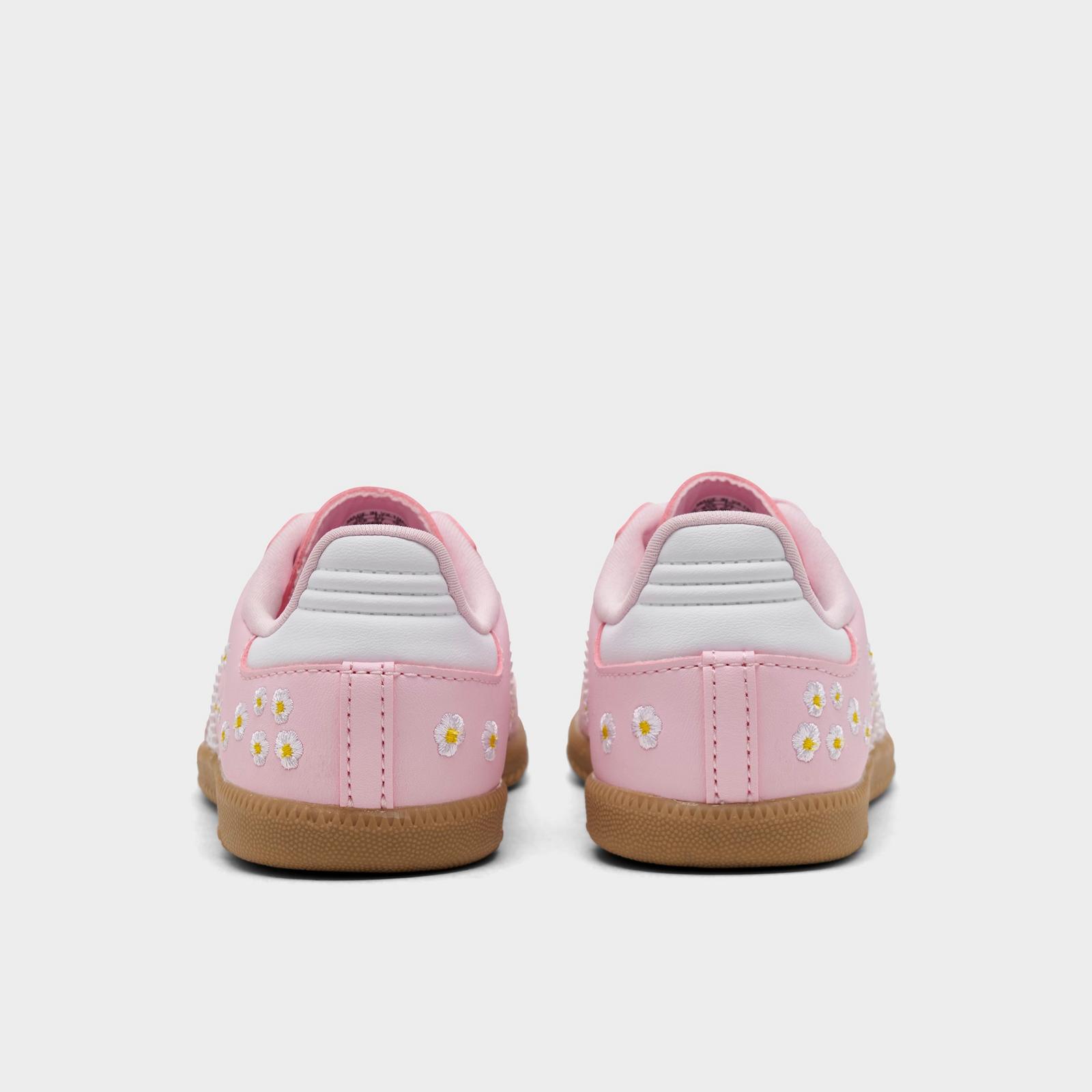 Kids' Toddler adidas Originals Samba OG Stretch Lace Casual Shoes - Clear Pink/Footwear White/Gum - view 4