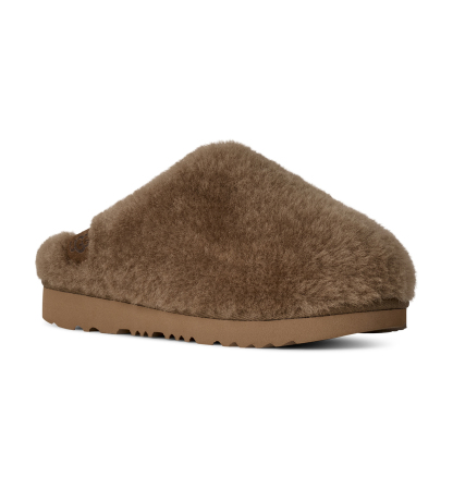 UGG® Kids Classic Fluffed Slip-On Slippers - Light Bronze