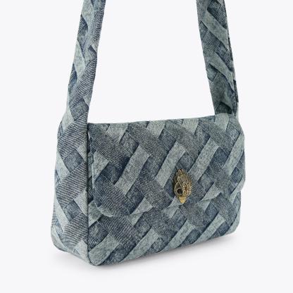 Kurt Geiger London Kensington Knot Shoulder Bag - Blue - view 3