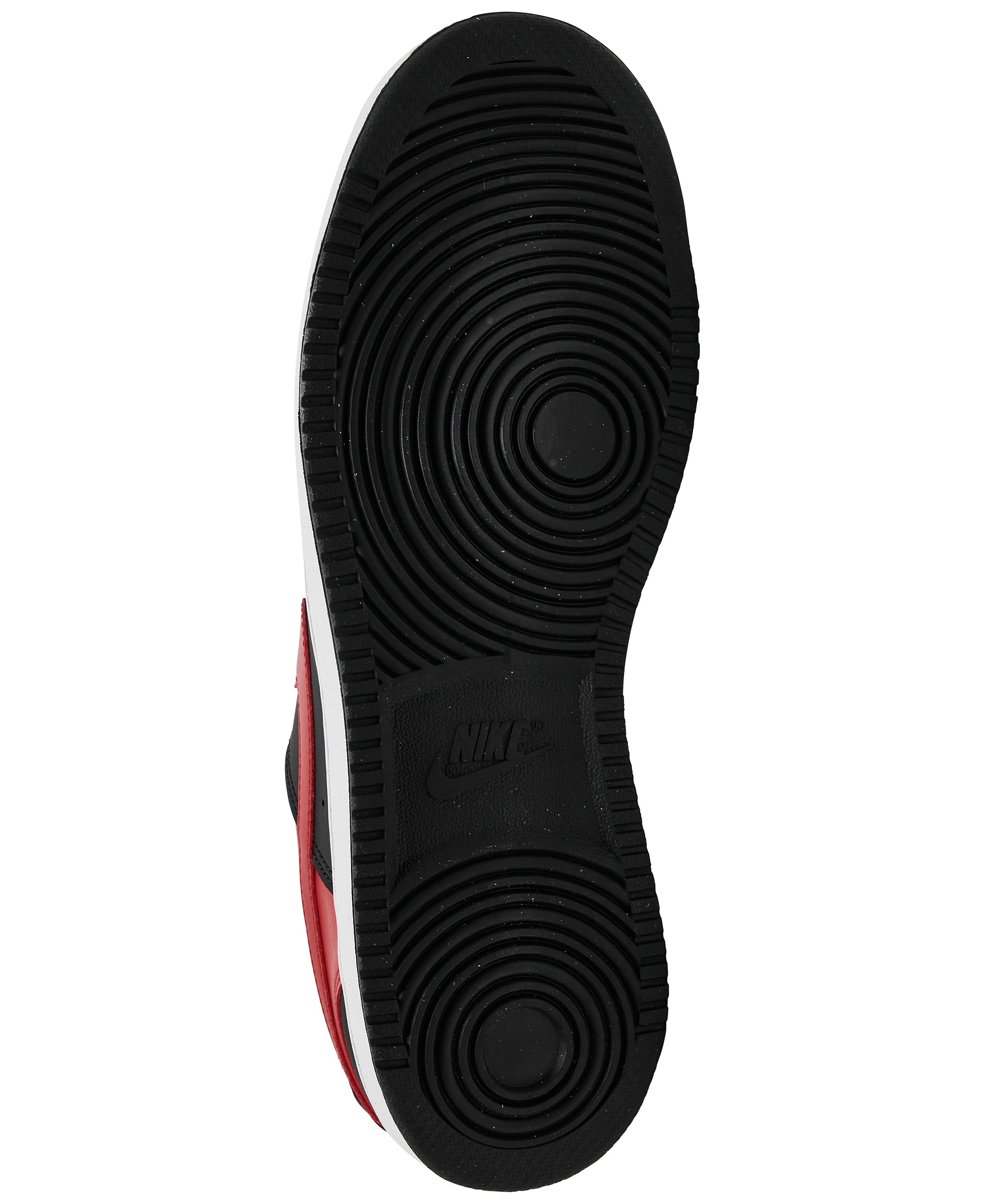 Nike Men's Court Vision Low Casual Sneakers from Finish Line - Black, University Red
