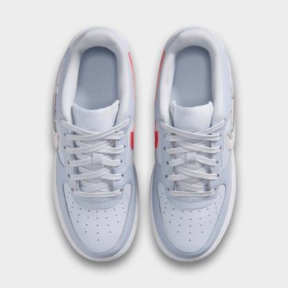 Big Kids' Nithtke Air Force 1 Low Casual Shoes - Football Grey/Ghost/White/Tropical Pink - Top view