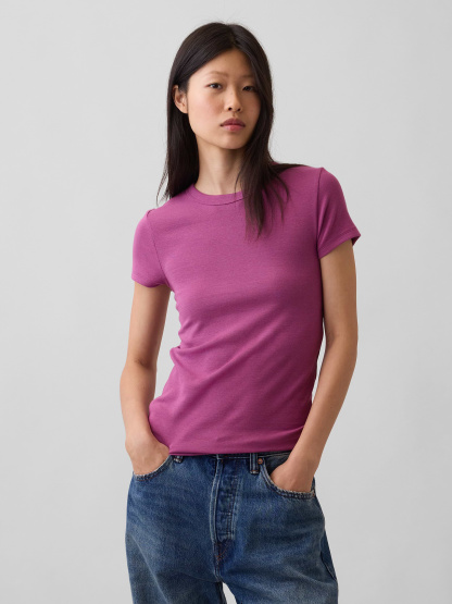 Modern Crew T-Shirt - Deep dahlia purple