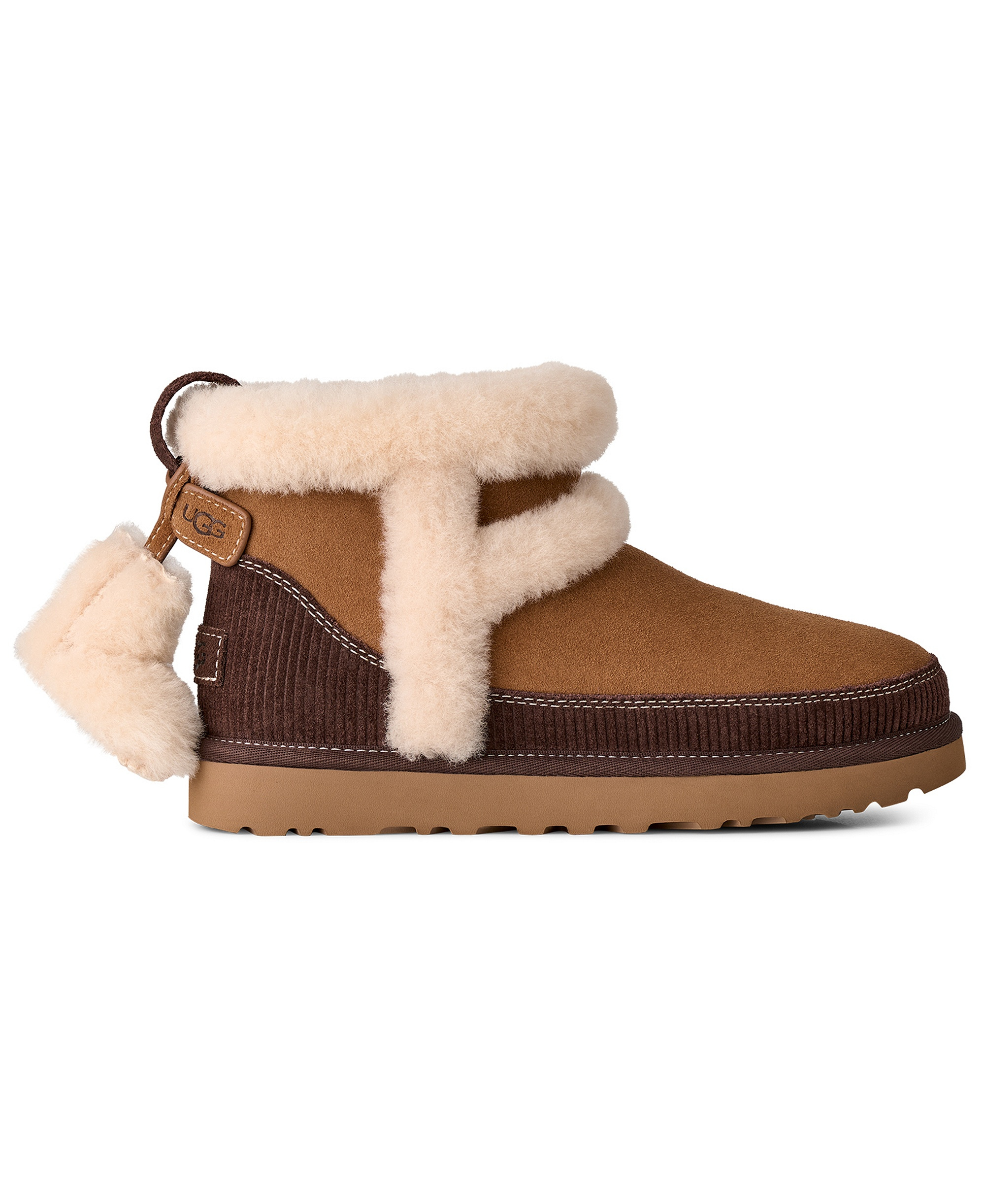 UGG® Women's Classic Mini Heritage Round Toe Booties - Chestnut