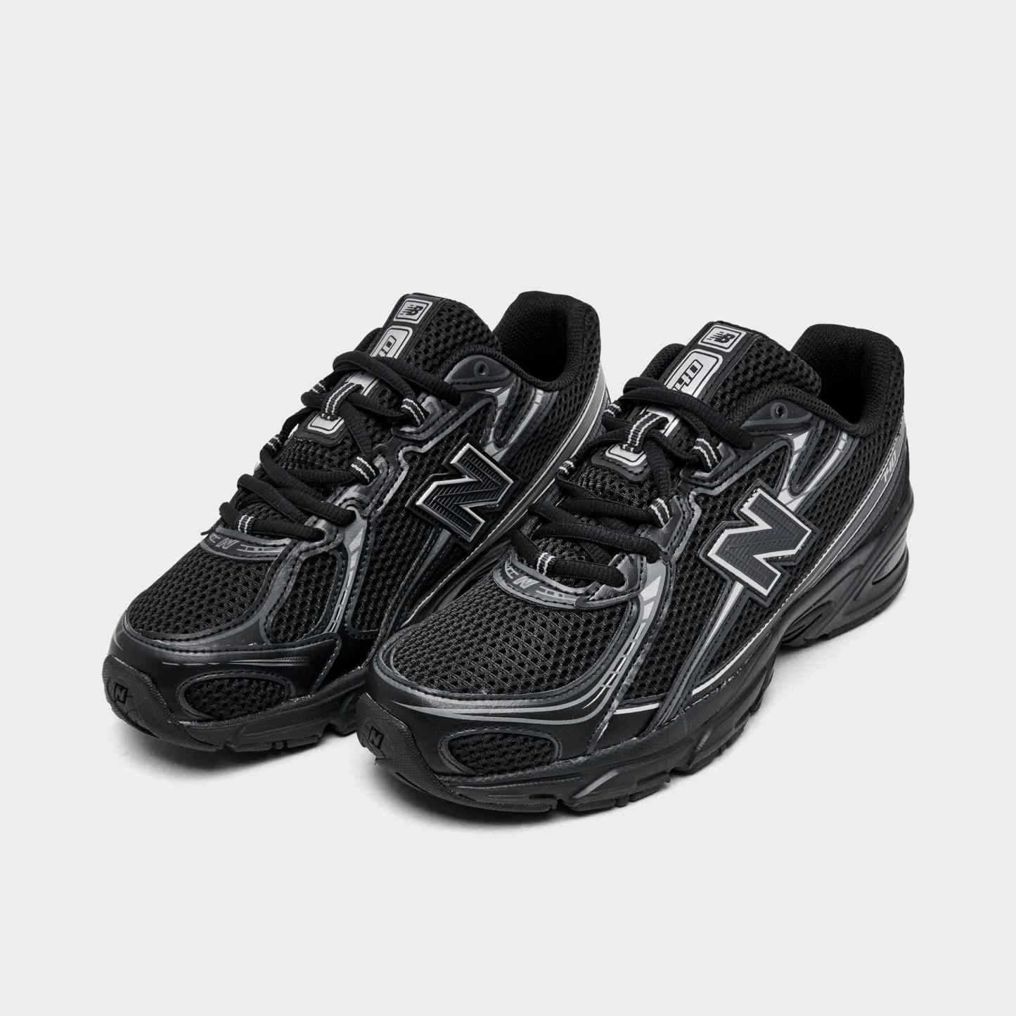 Big Kids' New Balance 740 Casual Shoes - Black/Silver Metallic - view 2