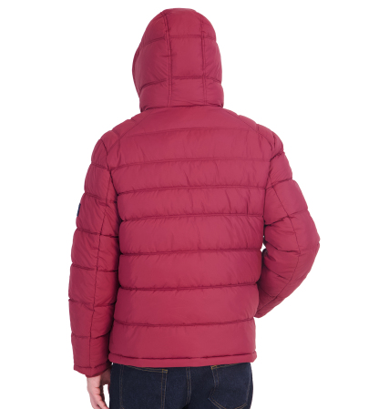 Tommy Hilfiger Men's Hooded Puffer Jacket - Red