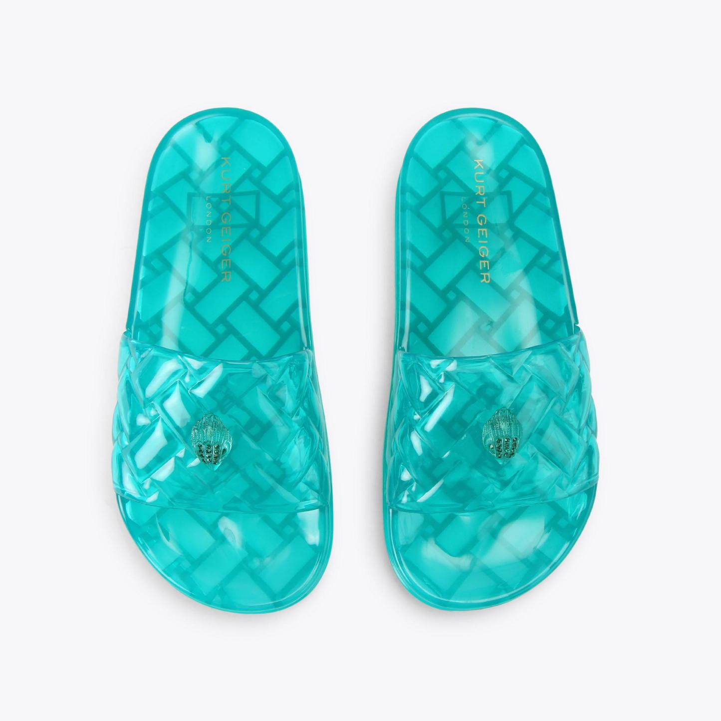 Kurt Geiger London Meena Jelly Slide - Green - view 3