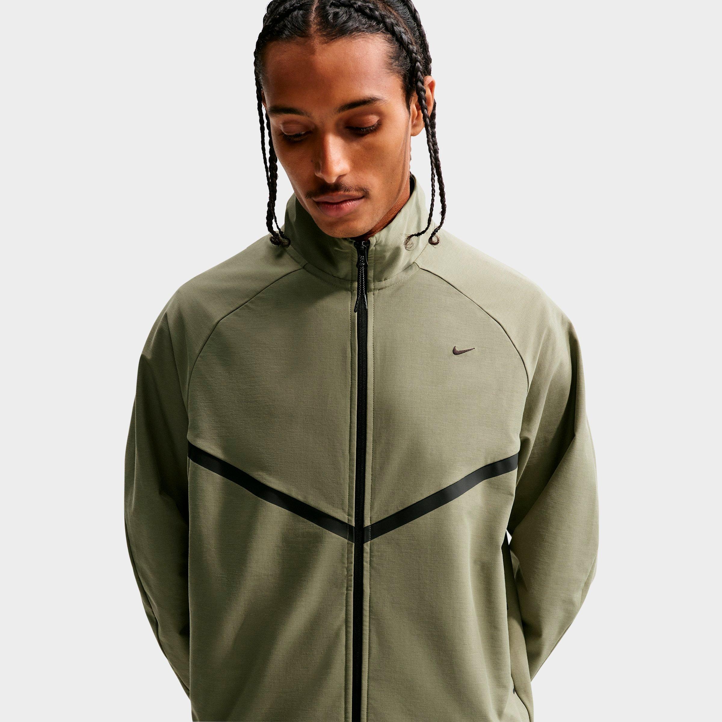 Men's Nithtke Sportswear Tech Dri-FIT Shori Knit Full-Zip Track Jacket - Silver Sage/Black