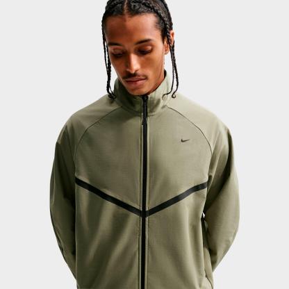 Men's Nithtke Sportswear Tech Dri-FIT Shori Knit Full-Zip Track Jacket - Silver Sage/Black