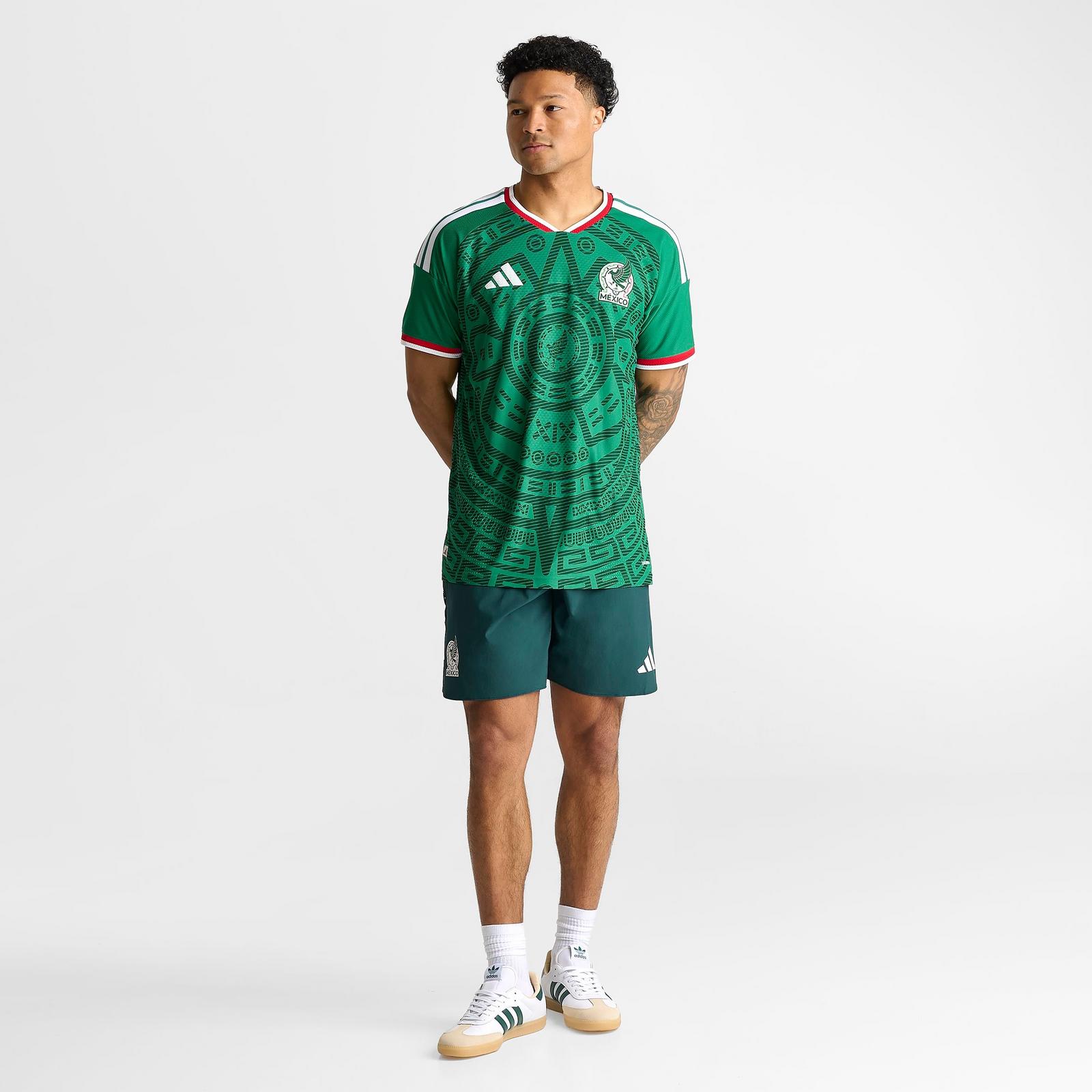 Men's adidas Mexico Soccer Tiro Travel Shorts - Aurora Ivy - view 2